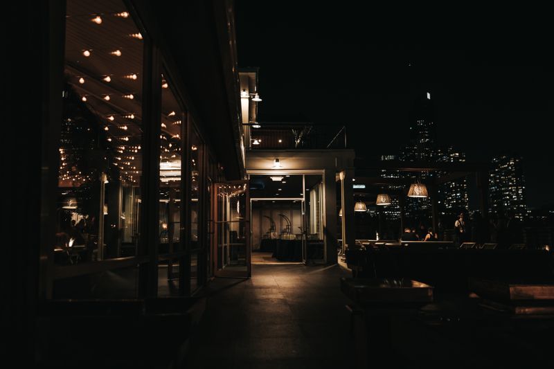 Ambient restaurant lighting at Dave's hot chicken location